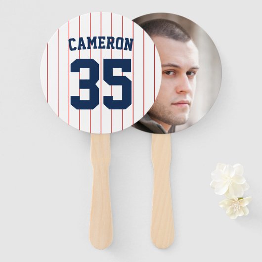 Éventail Couleurs entièrement modifiables Stripes de baseba (Devant et derrière)