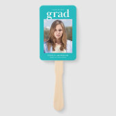 Éventail Couleurs modifiables Serif Photo Diplôme Main Vent (Devant)