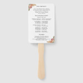 Éventail Couleurs neutres Boho Floral Wedding Programme (Dos)