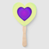 Éventail Couleurs pastel & coeurs violets battre (Dos)