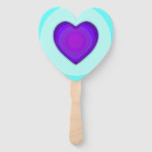 Éventail Couleurs pastel & coeurs violets battre (Devant)