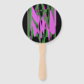 Éventail Couleurs violettes vert noir (Devant)