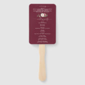 Éventail Country Boho Rose Floral Wedding Programme Ventila (Dos)