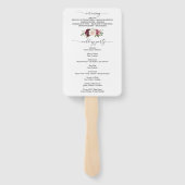 Éventail Country Boho Rose Floral Wedding Programme Ventila (Dos)