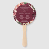 Éventail Country Boho Rose Round Gold Wedding Programme Ven (Dos)