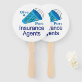 Éventail Coup de chapeau aux agents d'assurance (Devant et derrière)