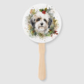 Éventail Coupe festive de germe de Noël Havanais (Dos)