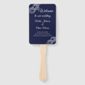 Éventail Coupe Nautique Knot Programme de mariage de la Mar (Devant)