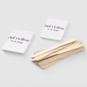 Éventail couple de mariages. Nom date violet simple mo mini (Non-assemblé)