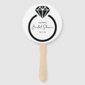 Éventail Couple Photo Fête des mariées moderne (Dos)