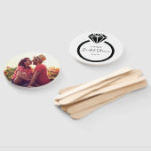 Éventail Couple Photo Fête des mariées moderne (Non-assemblé)