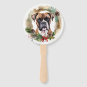 Éventail Couronne de Noël festive de Boxer (Dos)