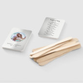 Éventail Couronne Turquoise Photo Personnalisée (Non-assemblé)