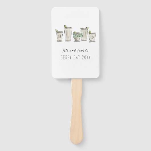 Éventail Course à cheval à la menthe Jeu Derby Day (Devant)