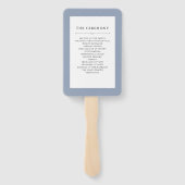 Éventail Couture élégante | Dusty Blue Mariage (Dos)