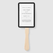 Éventail Couture élégante | Mariage noir et blanc (Devant)