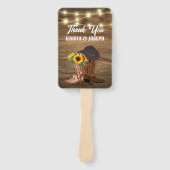 Éventail Cowboy Boots Sunflower Western Wedding Programmes (Devant)