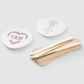 Éventail Cramberry Branches Heart with Initials (Non-assemblé)