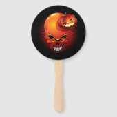 Éventail Crâne d'Halloween et Citrouille (Dos)
