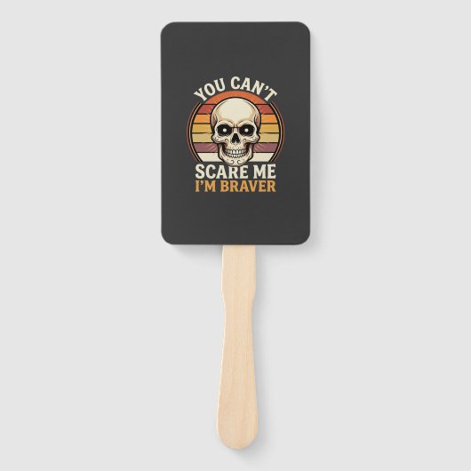 Éventail Crâne Halloween plus courageux Design d'Horreur Ré (Devant)