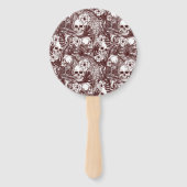 Éventail Crânes de la jungle fans de main (Dos)