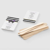 Éventail Crânes et rayures programme de mariage violet (Non-assemblé)