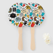 Éventail Crazy head (Devant et derrière)