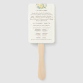 Éventail Cream Jaune Floral Italien Arch Wedding Programme (Dos)