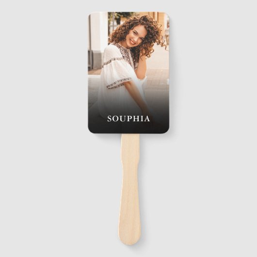 Éventail create Your Own Photo Monogram Graduation Hand Fan (Devant)