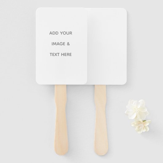 Éventail Create Your Own white  (Devant et derrière)