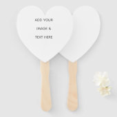 Éventail Create Your Own white  (Devant et derrière)