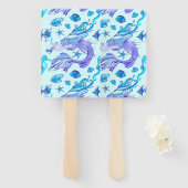 Éventail Créature de la fée mauve de sirène (Devant et derrière)