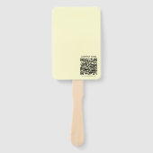 Éventail Créer un code QR | Jaune pâle (Devant)