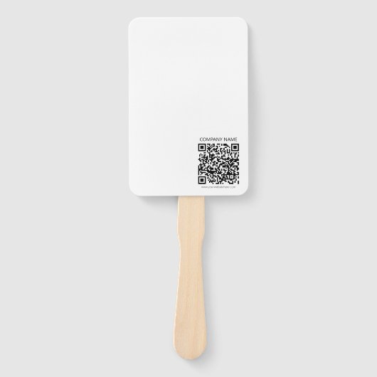 Éventail Créer votre propre code QR | Noir et blanc (Devant)