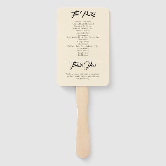 Éventail Crème Floral Mason Jar Rustique Grange Mariage en  (Dos)