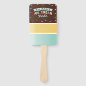 Éventail Crème glacée rayée Popsicle Traite Anniversaire (Devant)