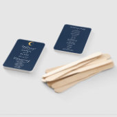 Éventail Crescent Moon Starry Night Marine Wedding Programm (Non-assemblé)