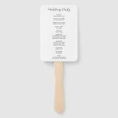 Éventail Crescent Moon Starry Night White Wedding Programme (Dos)