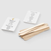 Éventail Crescent Moon Starry Night White Wedding Programme (Non-assemblé)