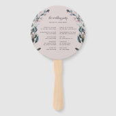 Éventail Crest jardin | Mauve Purple Wedple Party Program (Dos)