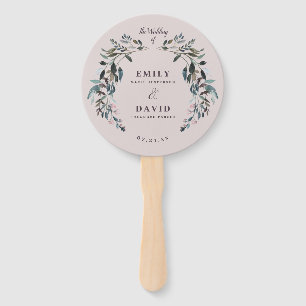Éventail Crest jardin   Mauve Purple Wedple Party Program