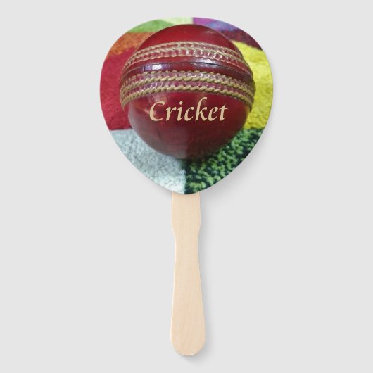 Éventail Cricket : Red Hard Ball Art Print (Devant)