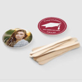 Éventail Crimson photo de Casquette diplômé (Non-assemblé)