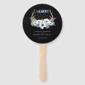 Éventail Cristaux de lune Fleurs Boho Mariage métaphysique (Dos)