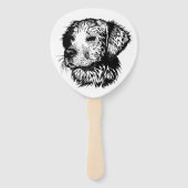 Éventail Croquis en tête de canine (Dos)