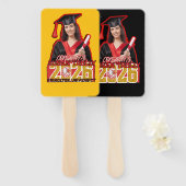 Éventail Custom 2026 Grad Fan for High School & College  (Devant et derrière)