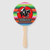 Éventail CUSTOM NAME Charro Horse Spanish Mexican Serape (Devant)