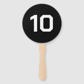 Éventail Custom Number | Black white Event Game Score  (Devant)