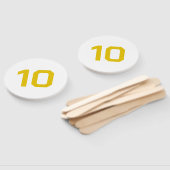 Éventail Custom Number | White Gold Event Game Score  Hand (Non-assemblé)