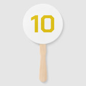 Éventail Custom Number | White Gold Event Game Score  Hand (Devant)